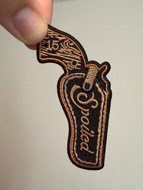 Noah Kahan “Spoiled" Embroidered Gun Patch - Black and Gold NEW